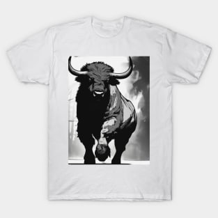 Bison Shadow Silhouette Anime Style Collection No. 119 T-Shirt